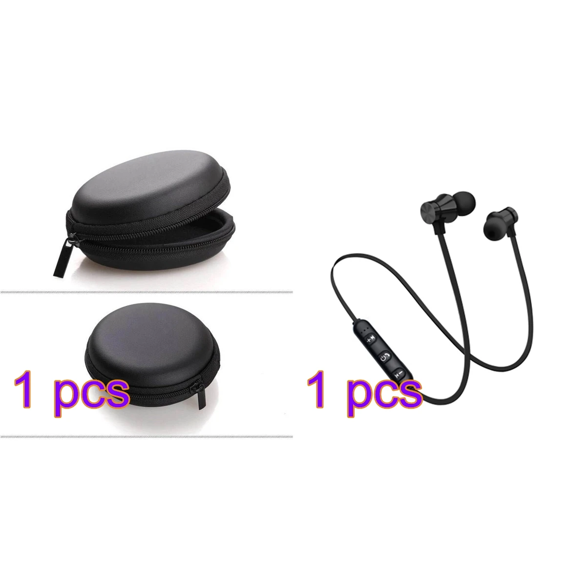 black with box Магнитные беспроводные Bluetooth наушники водонепроницаемые спортивные наушники беспроводные стерео наушники-вкладыши с микрофоном для IPhone Xiaomi - Цвет: black with box