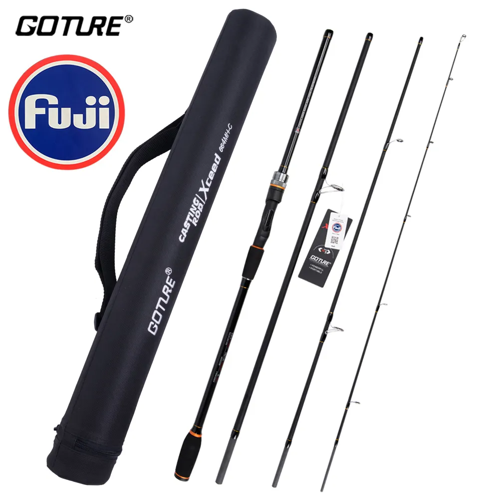 Japan FUJI Guide Ring Fishing Rods 2.1m-3.6m Portable Carbon  Spinning Casting Fishing Travel Rod M MH ML FAST Rod With Tube Bag