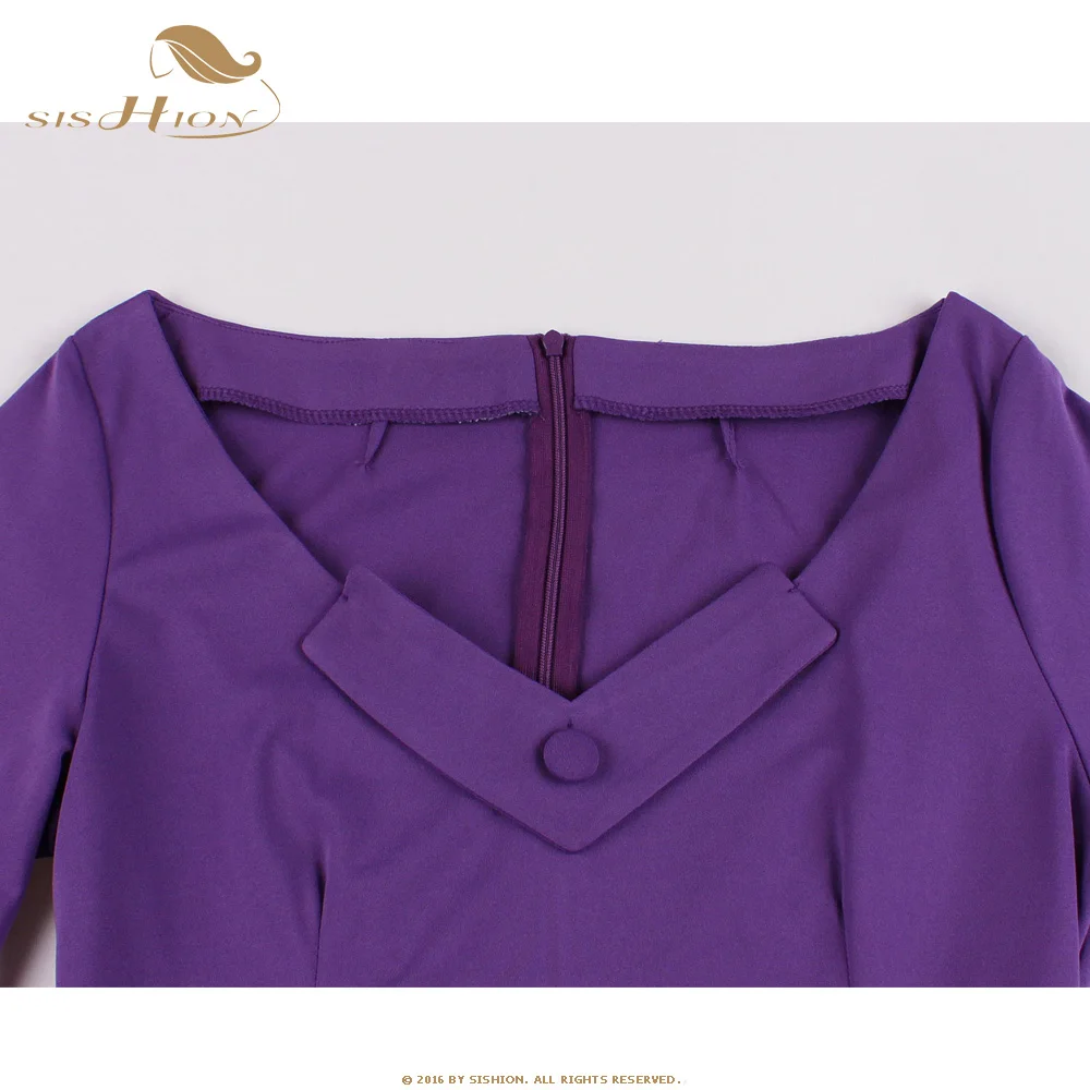 

Women Sleeveless A Line Swing Purple Dress VD1480 Tunic vestidos Retro Rockabilly Vintage Women Dress sommerkleid