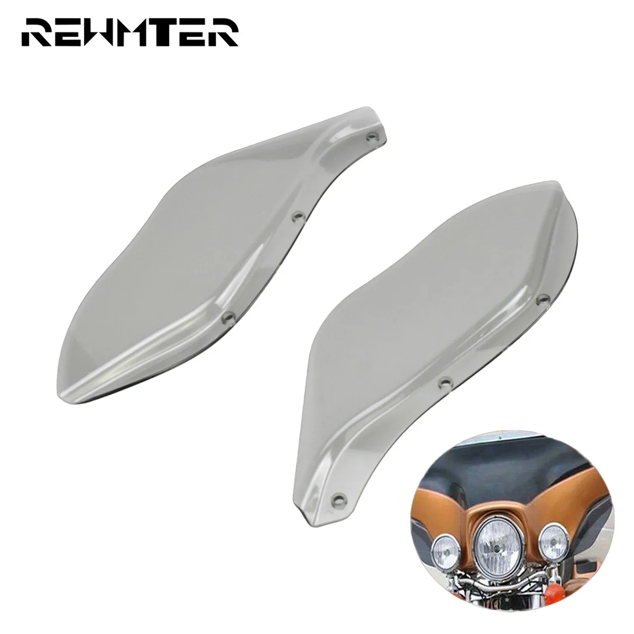 Боковые крылья мотоцикла обтекатель ветер воздушный дефлектор ABS пластик серый