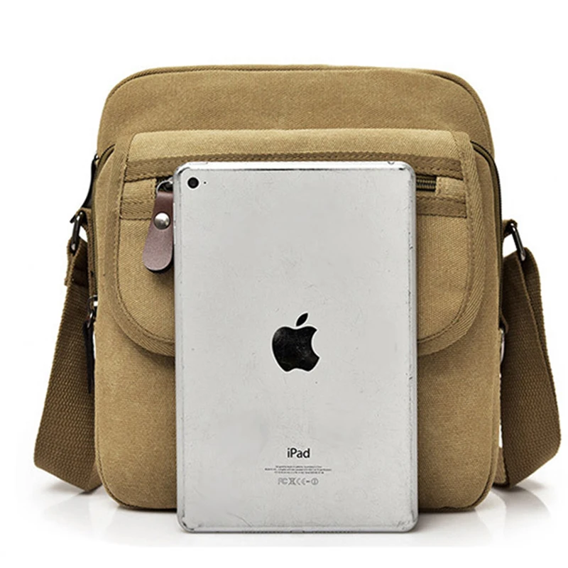 

Men's Canvas Messenger bag Shoulder Bag Business Casual Cellphone Bags Male Multifunction Travel Crossbody Bag Bolsa feminina