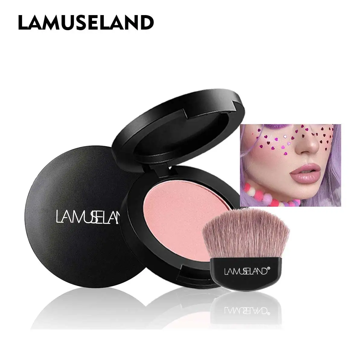LAMUSELAND Набор для лица Румяна + кисть румян # LAS301 | Красота и здоровье