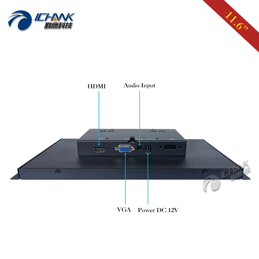 ZK116TN-253/11," 12" дюймовый широкоформатный 1920x1080p ips HDMI VGA встроенный открытый каркас встроенный динамик монитор ПК ЖК-экран экрана