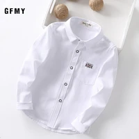 gfmy 2020 new spring oxford textile cotton solid color pink black boys white shirt 3t 14t british style childrens tops