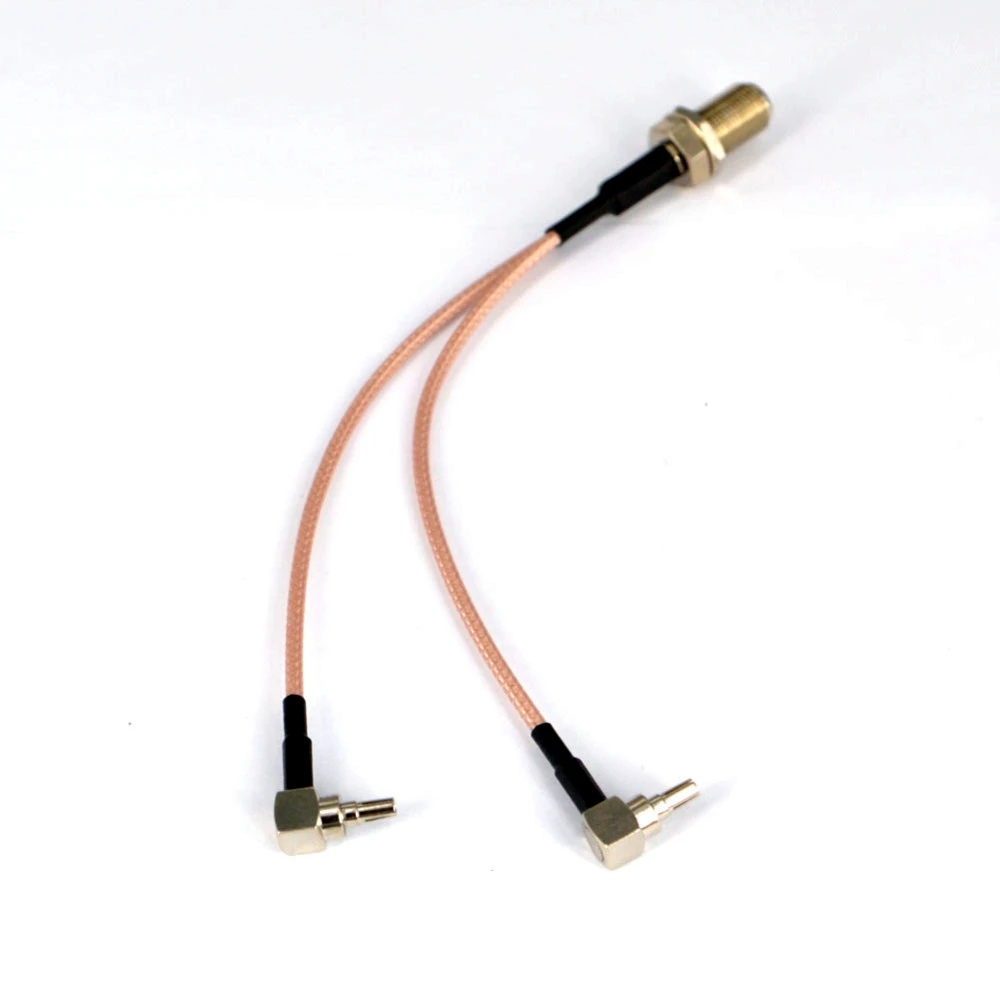 Антенный кабель F Female до 2 X TS9/CRC9 штырьковый разъем сплиттер-Сумматор типа Y гибкий