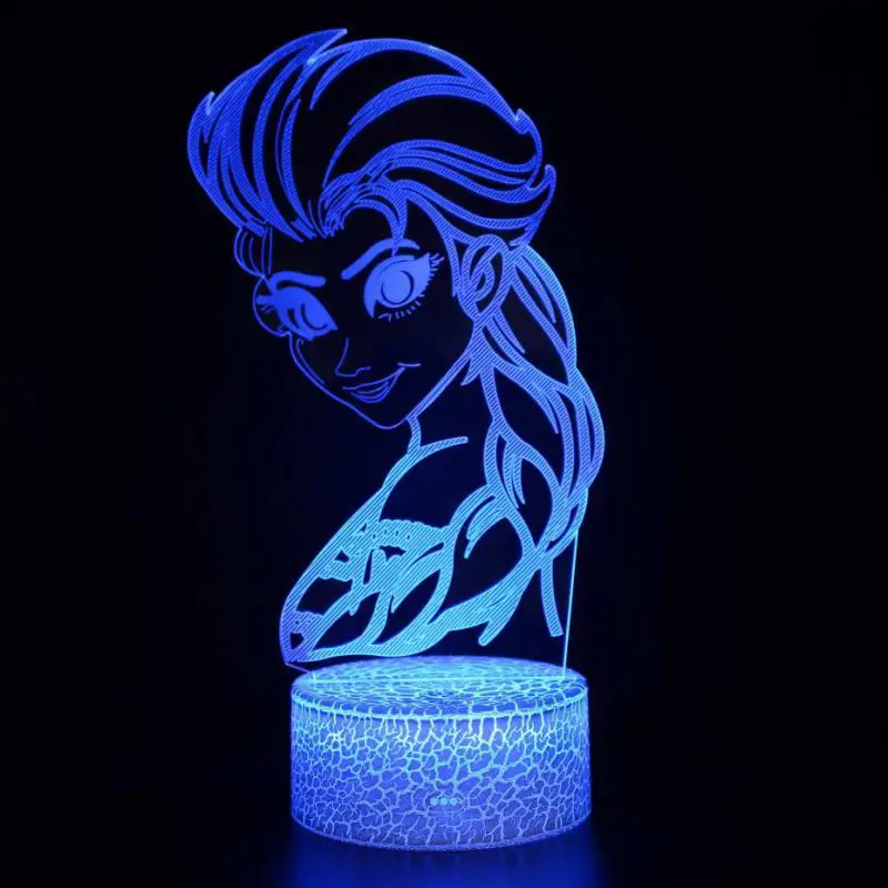 7 Colors Changeable Русалка 3D иллюзия Лампа 7 цветов Изменение Оптическая иллюзия сенсорный стол светодиодный ночник большие подарки для детей украшение дома - Испускаемый цвет: 7 Colors Changeable