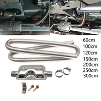 60 300cm stainless exhaust muffler silencer clamps bracket gas vent hose pipe silence kit for car air diesels heater