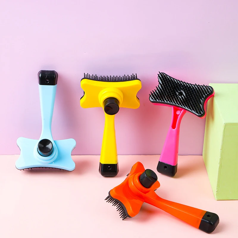 

Dog Hair Removal Comb Grooming Cats Comb Pet Products Cat Flea Comb Pet Comb for Dogs Grooming Toll Automatic Hair Brush Trimmer