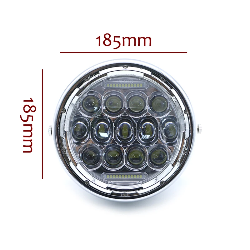 Фара светодиодная круглая для мотоцикла 7 дюймов 75 Вт ДХО Harley Honda Yamaha Suzuki Cruiser Chopper