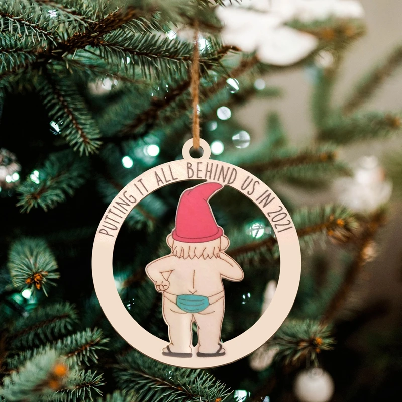 

Putting It All Behind Us Merry Christmas Ornament 2022 Keepsake Wood Ornament Christmas Tree Decoration Fashin Kids New Gifts