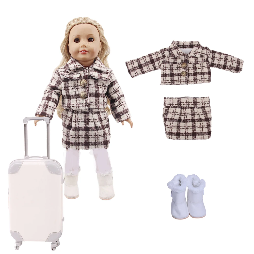 Кукольная одежда 3 шт./компл. = хлопчатобумажная стильное длинное пальто + сапоги