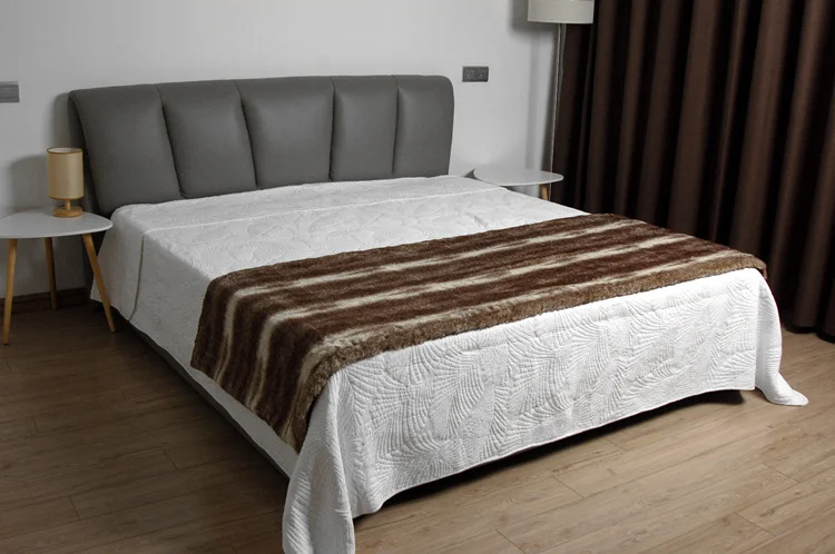 camel Одеяло для прикроватной кровати из меха в американском стиле, 150*230 см Полосатое комфортное одеяло, покрывало для дивана, одеяла для домашних животных, одеяло из искусственного меха - Цвет: camel