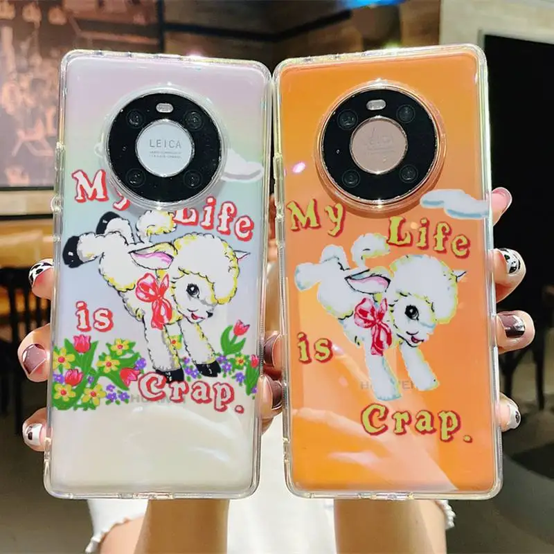 

Funny gifts Sheep Art Dog My Life is Crap Phone Case For Huawei P 20 30 40 pro lite Psmart2019 Honor 8 10 20 Y5 6 2019 Nova3E