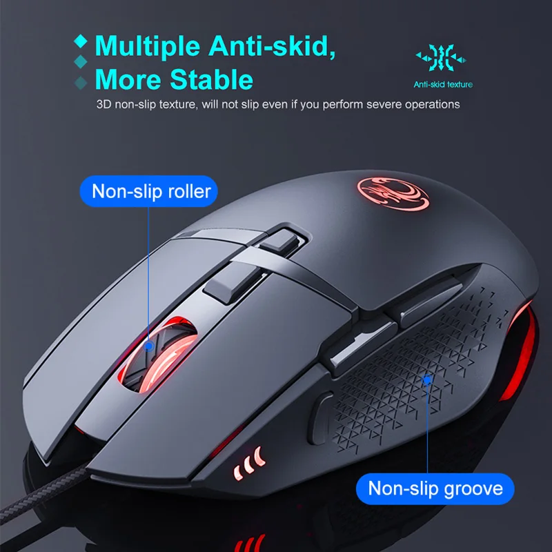 Мышь Компьютерная iMice T91 Оптическая Проводная игровая мышь USB 7200 точек/дюйм |