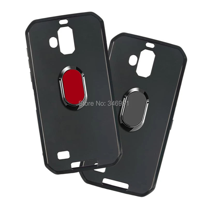 

Blackview BV9600 Pro Case Luxury 6.21 Inch Soft Silicone Black Red Blue Magnetic Car Holder Ring Phone Covers
