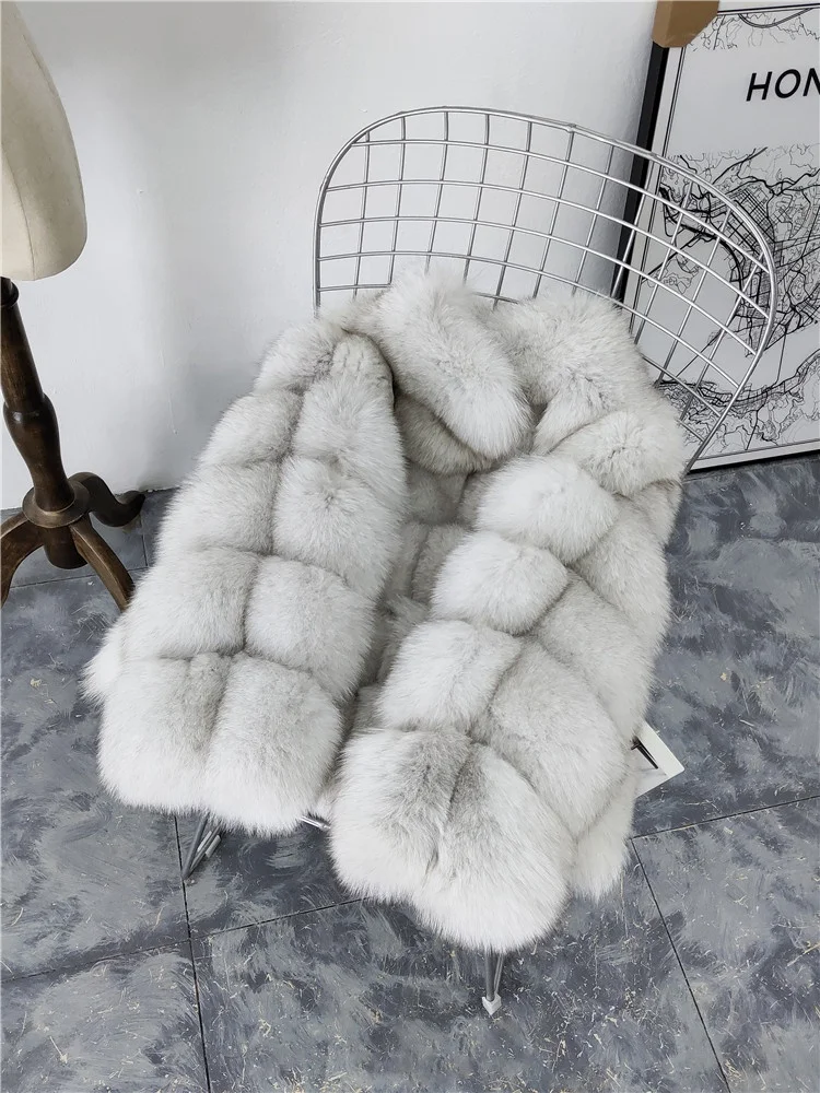 

Fashion Style High Quality Woman Real Fox Fur Womens Coat Jacket