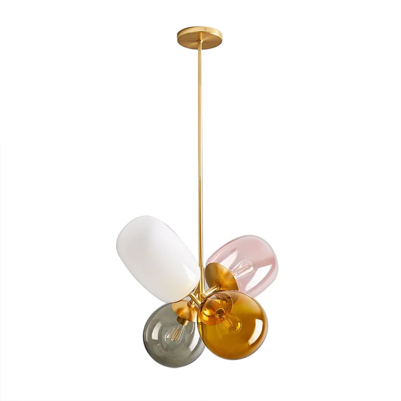 

Nordic creative stained glass restaurant chandelier modern minimalist personality girl bedroom balloon children's room lamp