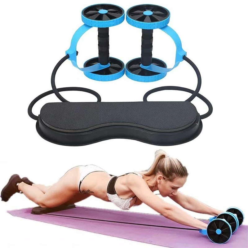 

Роликовые колесики с поясоком сопротивления Для женщин Flex тренажеры для живота Двойные ролики домашнего мульти-функциональные упражнения ...