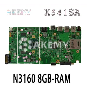 new x541sa mainboard for asus x541 x541s x541sa laptop motherboard test ok 8g n3160 4 cores 8gb ram free global shipping