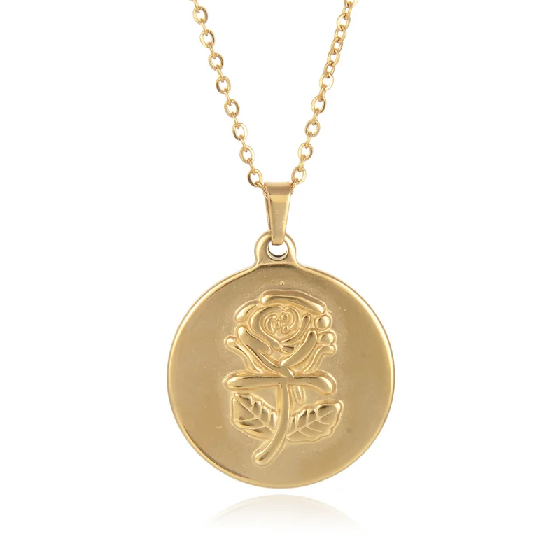 Цепочка с подвеской-инициалом для женщин модное ожерелье из нержавеющей стали