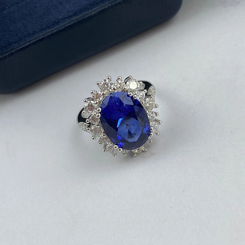 

MLKENLY обручальное кольцо 100% 925 пробы Серебряное овальное Винтажное кольцо с сапфиром обручальное кольцо с драгоценным камнем ювелирные изде...