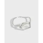 Шанис S925 стерлингового серебра Открытое кольцо с фианитами с креплением микро-паве натуральный с украшением в виде кристаллов кольцо для женщин Женские свадебное кольцо, ювелирные изделия