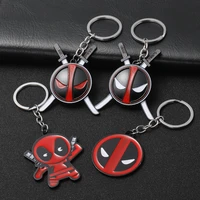 disney anime marvel keychain legends avengers deadpool key chain alloy plated jewelry children gift keyring pendant