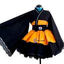 Customized New Shippuden Uzumaki New Female Lolita Kimono Dress Wig Anime Cosplay Costume For Women Clothes