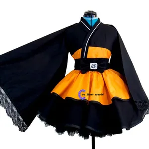 customized new shippuden uzumaki new female lolita kimono dress wig anime cosplay costume for women clothes free global shipping
