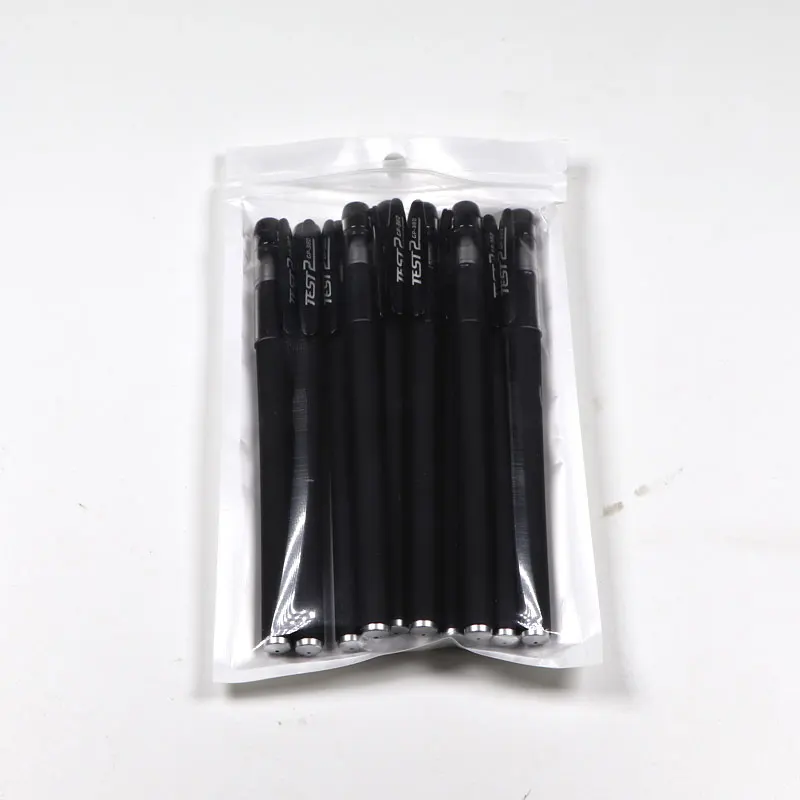 

(10pcs / lot) 0.5mm black ink gel pen school office writing stationery writing fluent continuous ink high quality gel pen