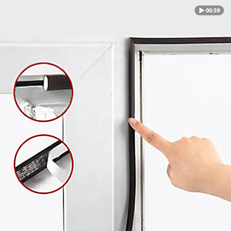 Полиуретановая поролоновая Звуконепроницаемая дверная лента самоклеящаяся