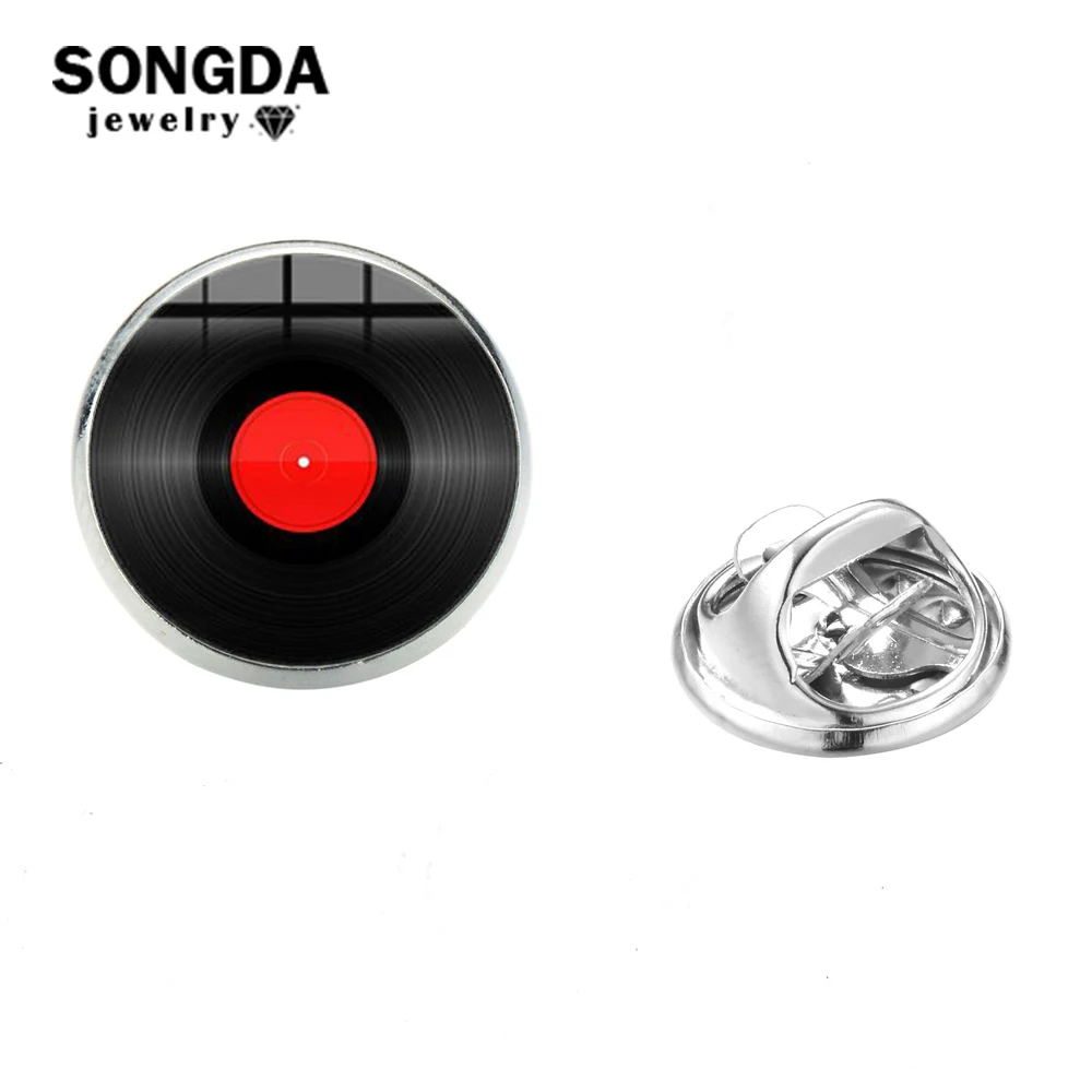 SONGDA старомодный запись Броши классический ретро стиль 80 е компакт дисков дизайн