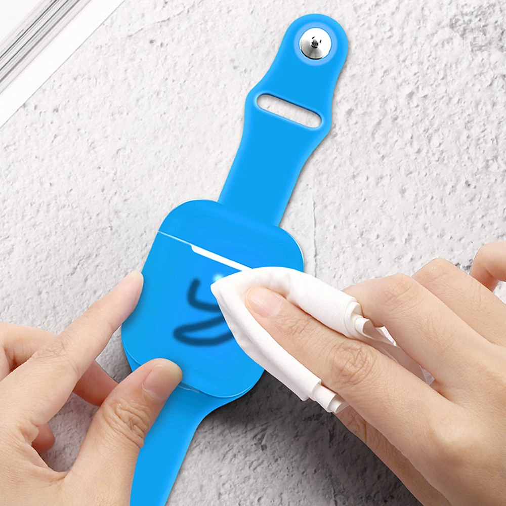 Спортивный силиконовый чехол для AirPods 2 наушников на запястье Air Pods 1 мягкий