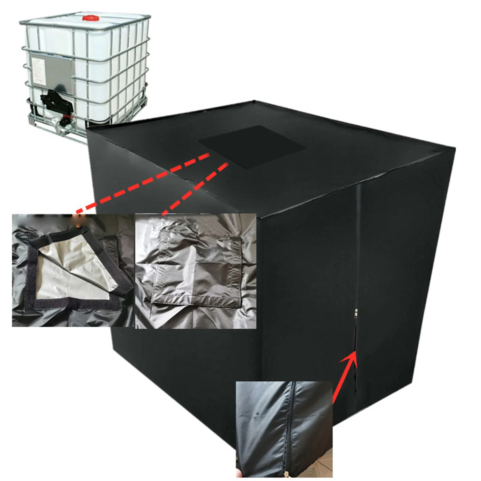 

IBC Ton Barrel Dust Cover Ton Barrel Rain Cover Sunshade IBC Ton Barrel Accessories 1000L Ton Barrel Cover