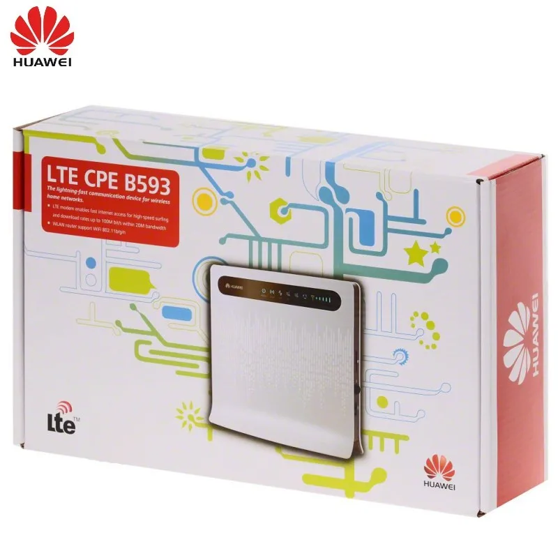 Модемный роутер Huawei B593 b593s-931 3G 4G LTE со слотом для SIM-карты и антенной | Компьютеры