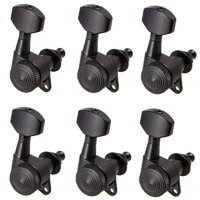 6 right black zinc alloy guitar machine heads tuning peg tuner 6r folk guitar tuners string tuning for acoustic electric guitars