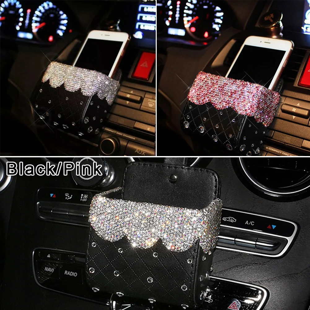 

Holder Car phone bag Mobile Phone Storage Decoration Bling Replace Sparkling