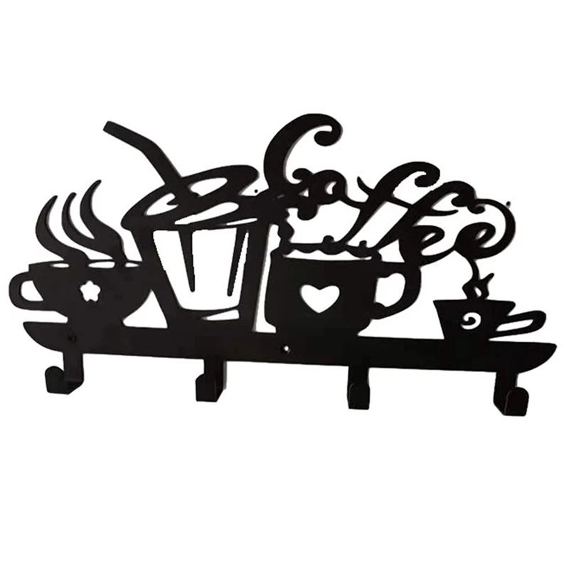 

Настенный держатель для ключей, 4 крючка, декоративный органайзер для ключей, металлическая вешалка для входной двери, кухни, гаража, магази...