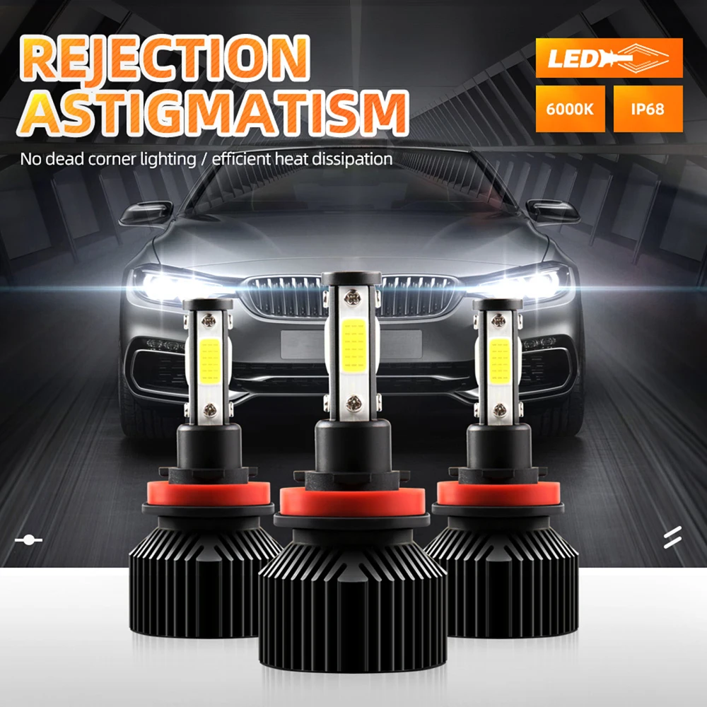 

Light H8 H9 H11 LED Bulb Car Lights Headlight Super Bright 50W/Pair 2pcs Power 50W 6000K 5000LM/Pair Motorcycle Accessories