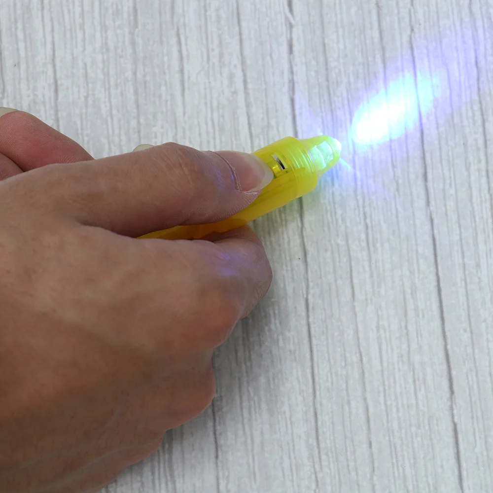

24PCS Portable Invisible Pen Shadowless Pen Pen with UV-Light Invisible Ink Pen Light Pen
