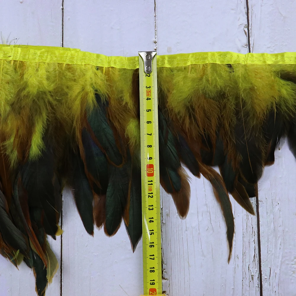 1 метр натуральные петушиные перья отделочная лента 6 8 дюймов куриное перо