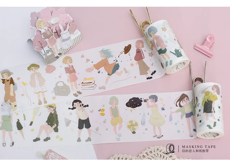 AngelHere Store 1 шт. Kawaii васи лента цветная симпатичная Маскировка лента DIY наклейки Скрапбукинг планировщик книга канцелярские принадлежности подарок