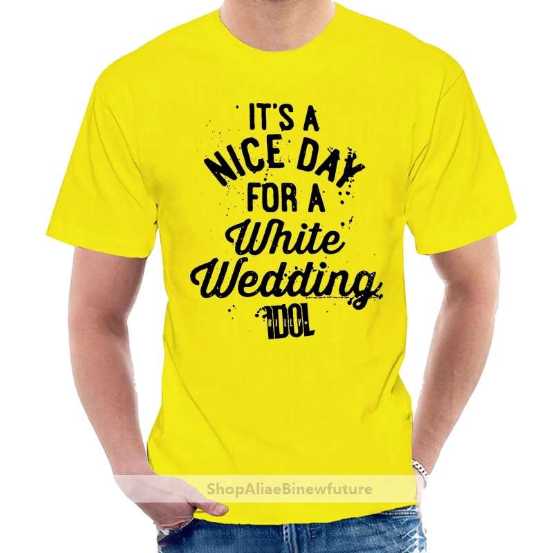 

BILLY IDOL White Wedding Official T Shirt / LARGE Hot 2021 Summer Men'S T-Shirt Fashion 2021 New Fashion Brand Clothing @002470