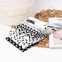 100 cottoon fabric quilting twill fabrics black white geometic pattern diy patchwork baby clothes sewing fabrics 4050cmpc