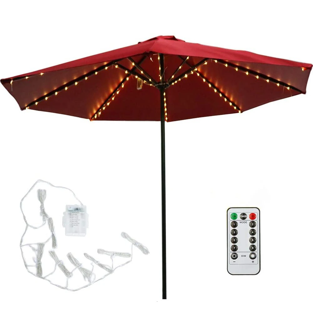 104 светодиодный Сказочный светильник s для зонта патио открытый садовый зонт с