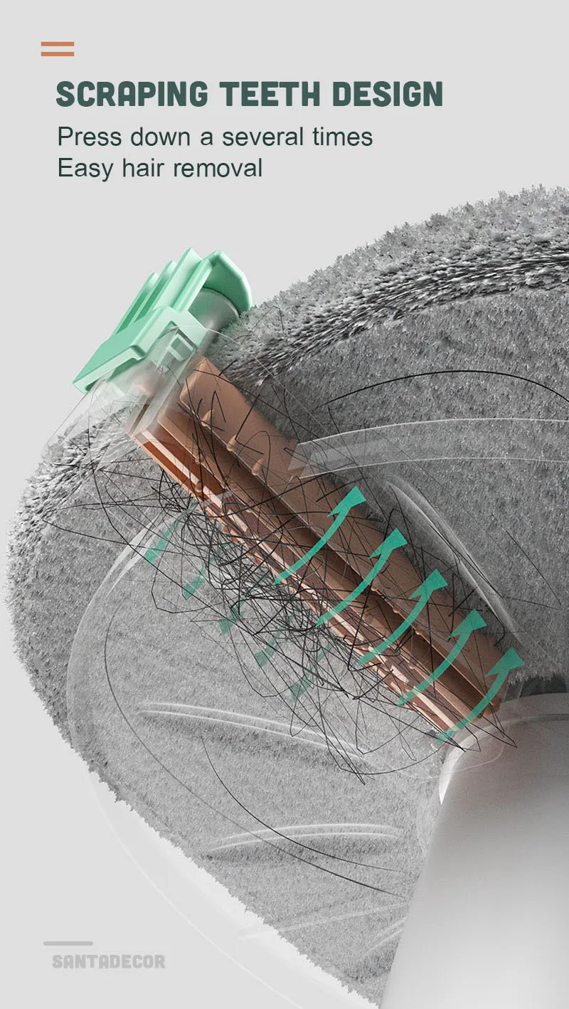 Регулируемая темно-зеленая швабра с вращением на 360 ° для мытья пола влажной и