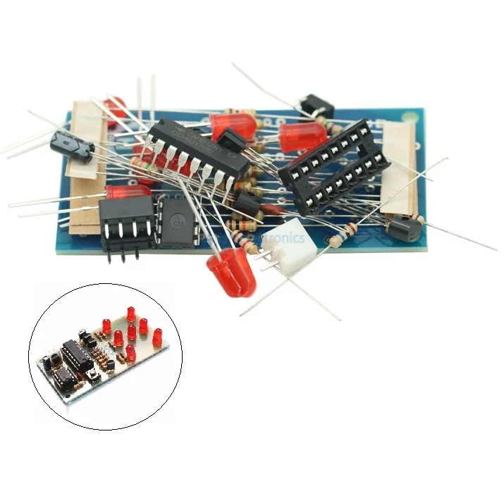 

Электронные кубики NE555 CD4017 DIY Kit 5 мм красные светодиоды 4,5-5 в ICSK057A электронная Fun Kit