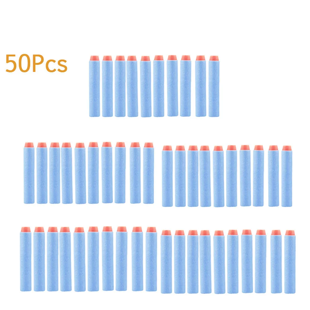 50Pcs-Light Blue 30/50/100 шт. EVA мягкие пули для водомет Nerf Darts дырочку головы 7,2 см заправка игрушка дартс пистолет пули для настрйки серии Бластеры - Цвет: 50Pcs-Light Blue