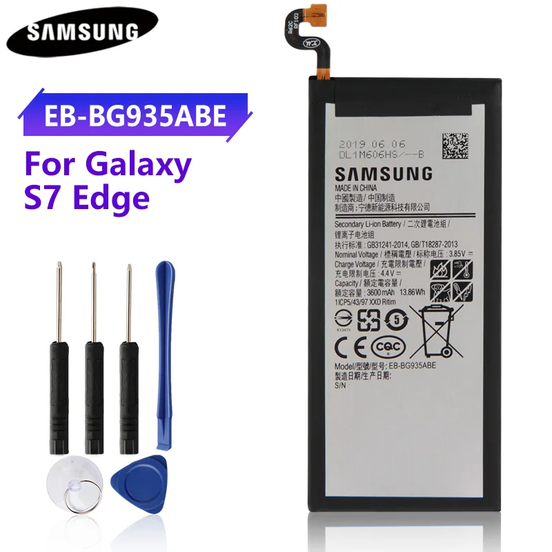 Подлинный оригинальный аккумулятор для телефона EB BG935ABE BG935ABA Samsung GALAXY S7Edge S7 Edge G9350