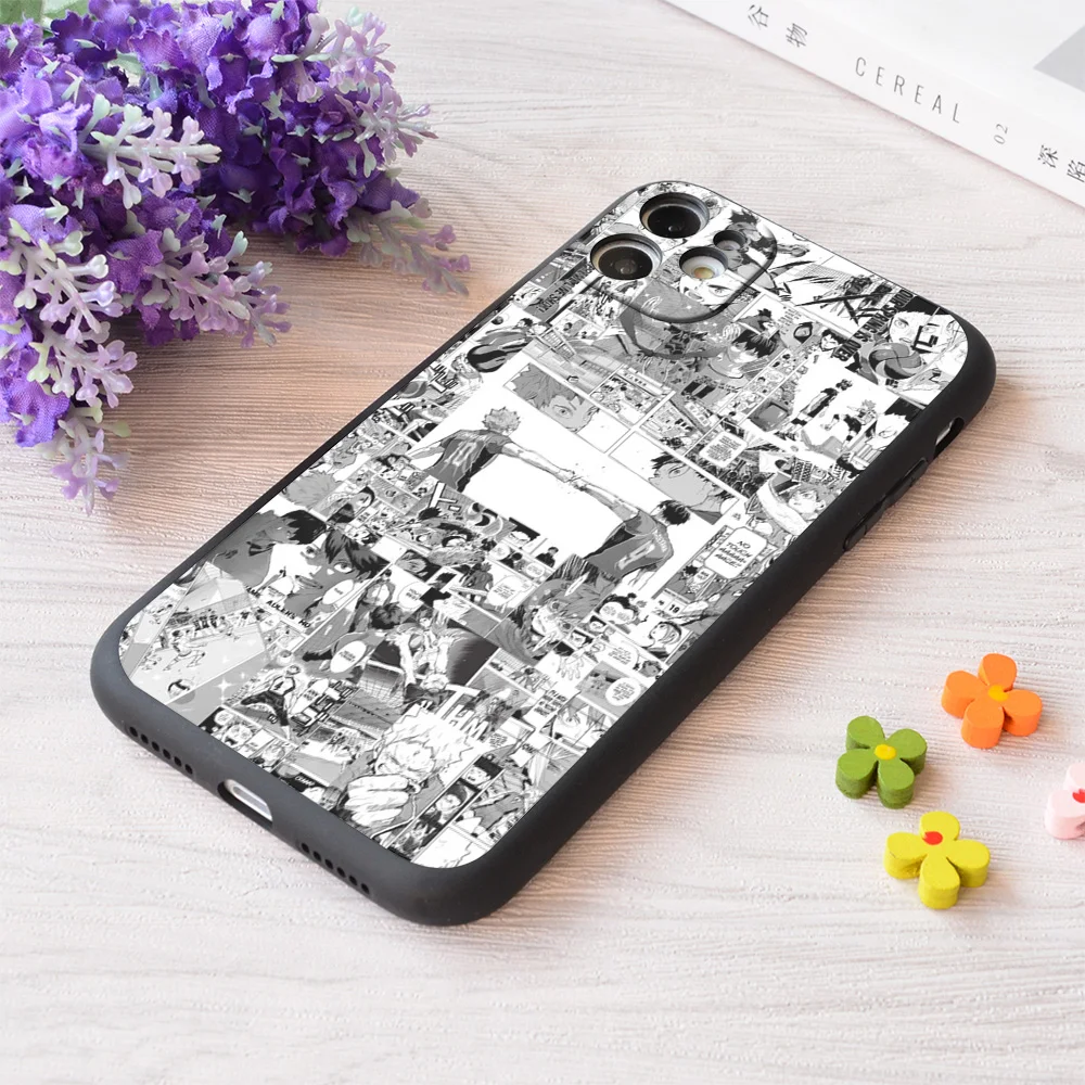 

For iPhone Haikyuu! Manga Collage V2 Print Soft Matt Apple Case